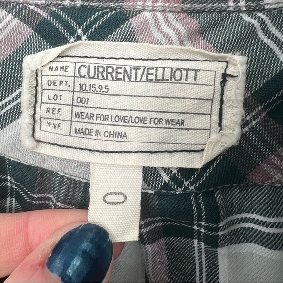 Current‎ Elliott Ombré Fade Plaid button down shirt - Picture 5 of 13